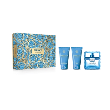 Versace Eau Fraiche Eau De Toilette 50 ml + Shower Gel 50 ml + After Shave Balm 50 ml Gavesæt